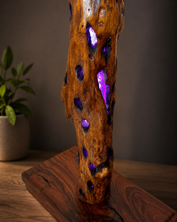Purple Glow Timber Sculpture